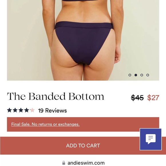 NWT Andie Bikini. Size small. Palms print - Picture 2 of 5